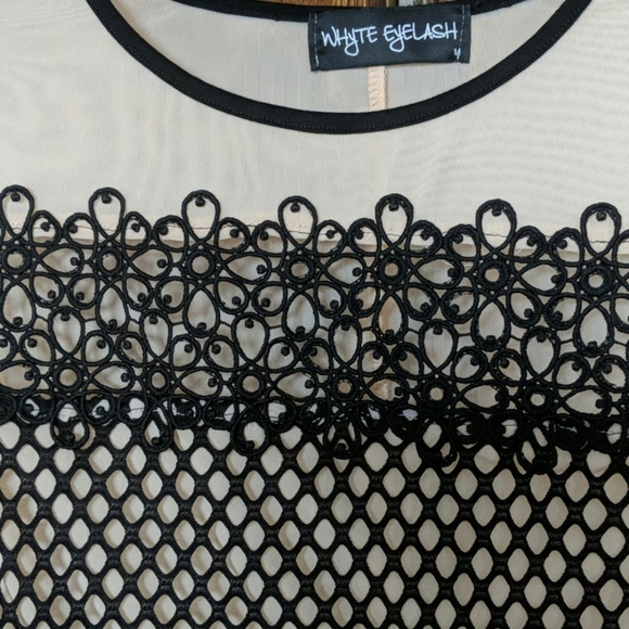 Sheer Bodysuit with Lace Detail. - Picture 2 of 4